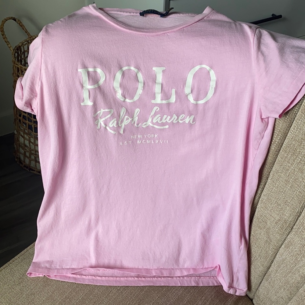 Pink Ralph Lauren tee shirt